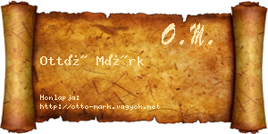 Ottó Márk névjegykártya
